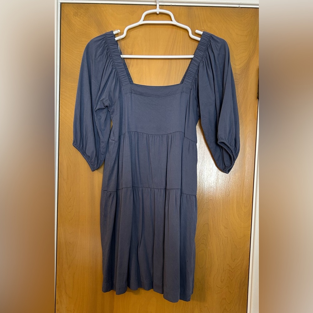 Shinestar blue/grey puff sleeve dress size XS